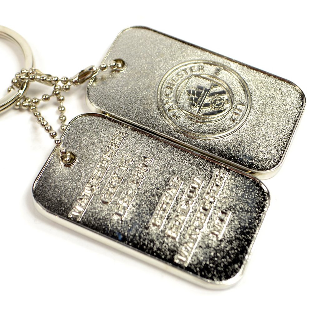 Manchester City FC Dog Tag Key Chain